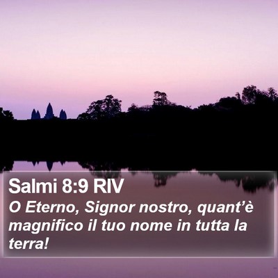 Salmi 8:9 RIV Bible Verse Image