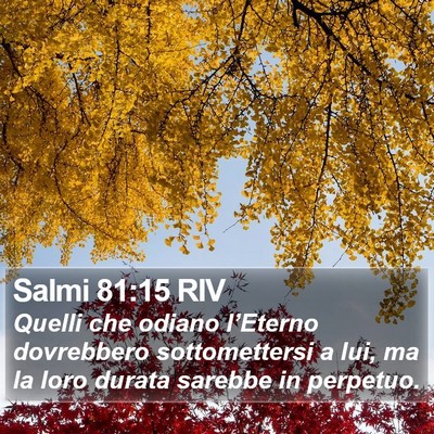 Salmi 81:15 RIV Bible Verse Image