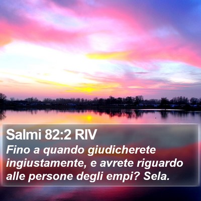 Salmi 82:2 RIV Bible Verse Image