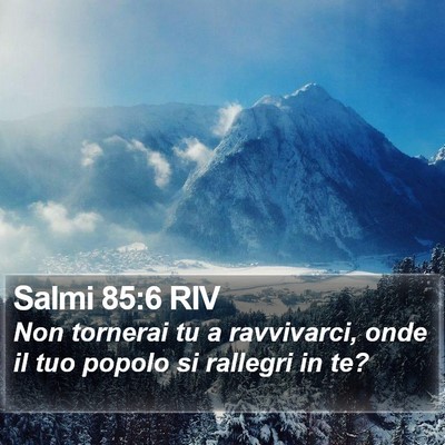 Salmi 85:6 RIV Bible Verse Image