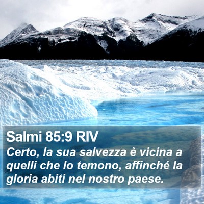 Salmi 85:9 RIV Bible Verse Image