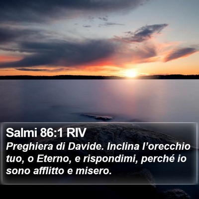 Salmi 86:1 RIV Bible Verse Image