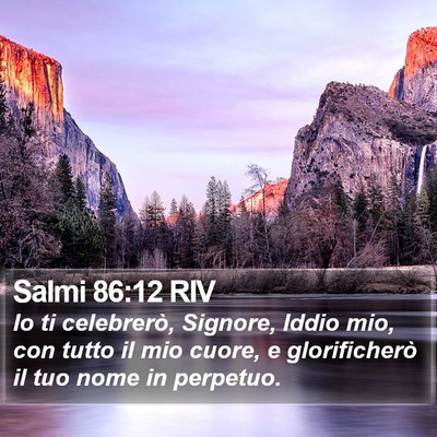 Salmi 86:12 RIV Bible Verse Image