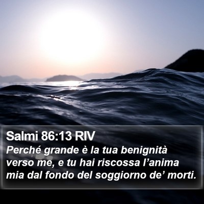 Salmi 86:13 RIV Bible Verse Image
