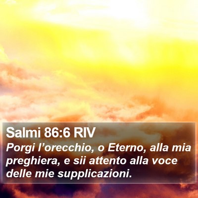 Salmi 86:6 RIV Bible Verse Image
