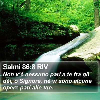 Salmi 86:8 RIV Bible Verse Image