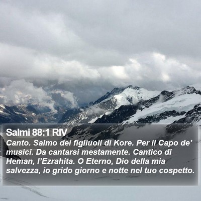 Salmi 88:1 RIV Bible Verse Image