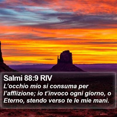 Salmi 88:9 RIV Bible Verse Image