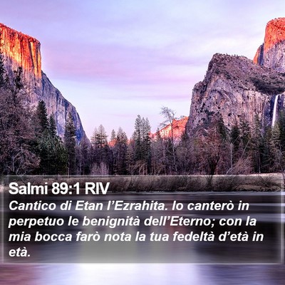 Salmi 89:1 RIV Bible Verse Image