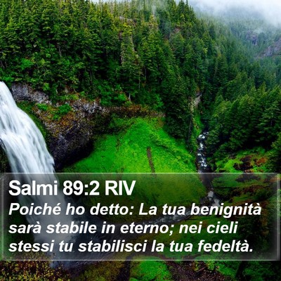 Salmi 89:2 RIV Bible Verse Image