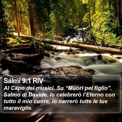 Salmi 9:1 RIV Bible Verse Image