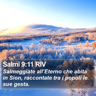 Salmi 9:11 RIV Bible Verse Image