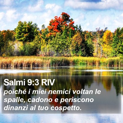 Salmi 9:3 RIV Bible Verse Image