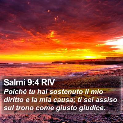 Salmi 9:4 RIV Bible Verse Image