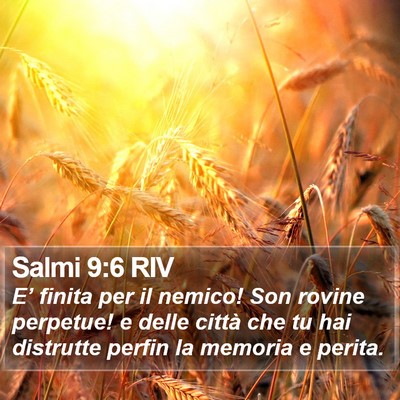Salmi 9:6 RIV Bible Verse Image