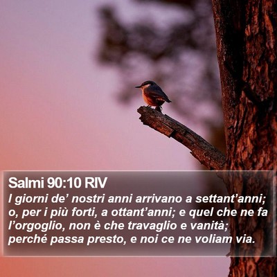 Salmi 90:10 RIV Bible Verse Image