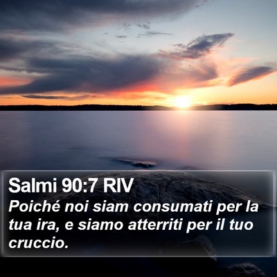 Salmi 90:7 RIV Bible Verse Image