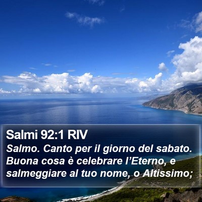 Salmi 92:1 RIV Bible Verse Image