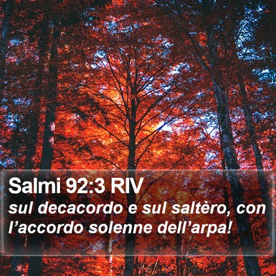 Salmi 92:3 RIV Bible Verse Image