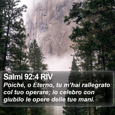 Salmi 92:4 RIV Bible Verse Image