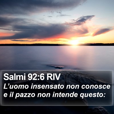 Salmi 92:6 RIV Bible Verse Image
