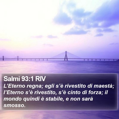 Salmi 93:1 RIV Bible Verse Image