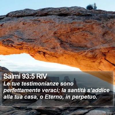 Salmi 93:5 RIV Bible Verse Image