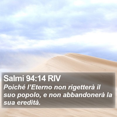 Salmi 94:14 RIV Bible Verse Image