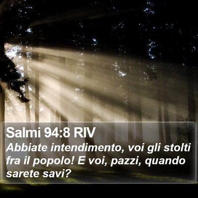 Salmi 94:8 RIV Bible Verse Image