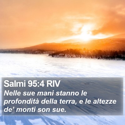 Salmi 95:4 RIV Bible Verse Image