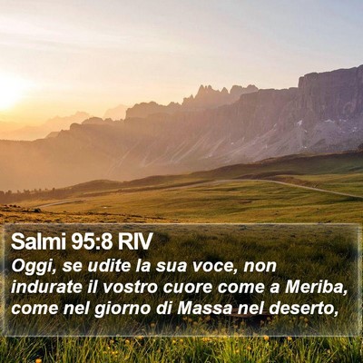 Salmi 95:8 RIV Bible Verse Image