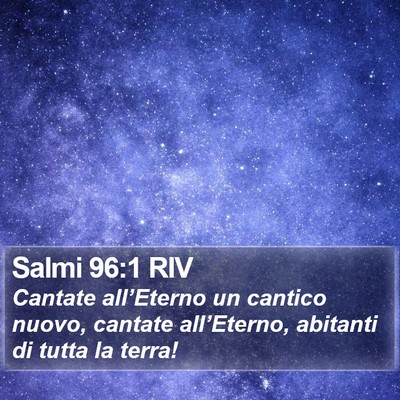 Salmi 96:1 RIV Bible Verse Image