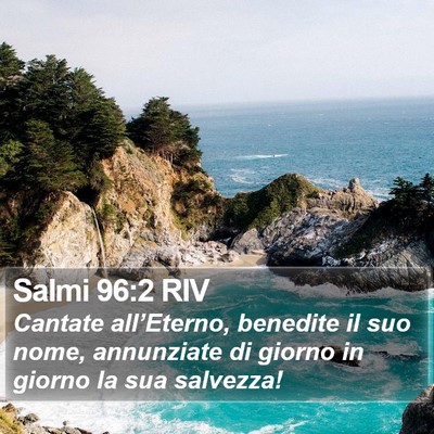 Salmi 96:2 RIV Bible Verse Image