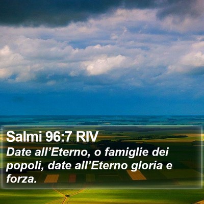 Salmi 96:7 RIV Bible Verse Image