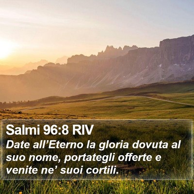 Salmi 96:8 RIV Bible Verse Image