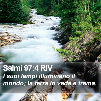 Salmi 97:4 RIV Bible Verse Image