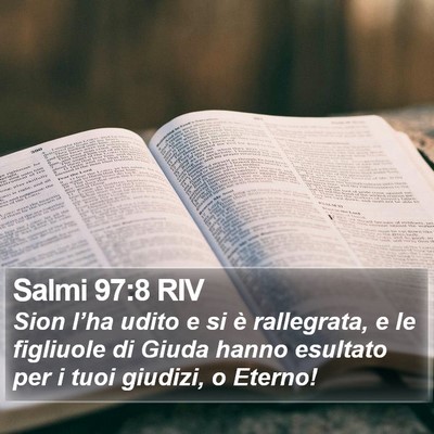Salmi 97:8 RIV Bible Verse Image