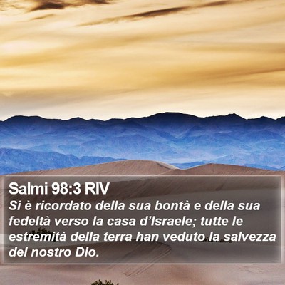 Salmi 98:3 RIV Bible Verse Image