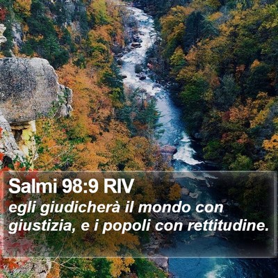 Salmi 98:9 RIV Bible Verse Image