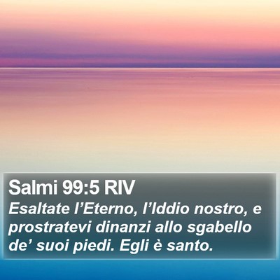 Salmi 99:5 RIV Bible Verse Image