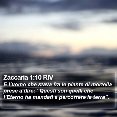 Zaccaria 1:10 RIV Bible Verse Image