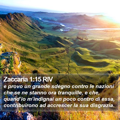 Zaccaria 1:15 RIV Bible Verse Image