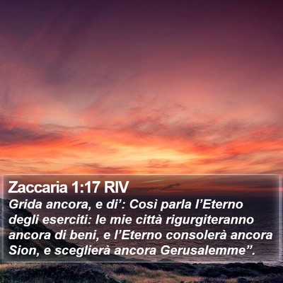 Zaccaria 1:17 RIV Bible Verse Image