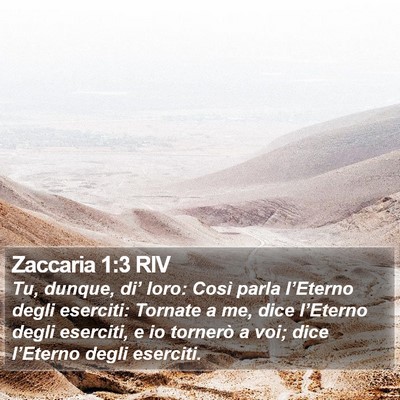 Zaccaria 1:3 RIV Bible Verse Image