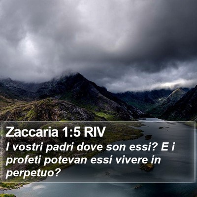 Zaccaria 1:5 RIV Bible Verse Image