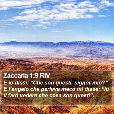 Zaccaria 1:9 RIV Bible Verse Image