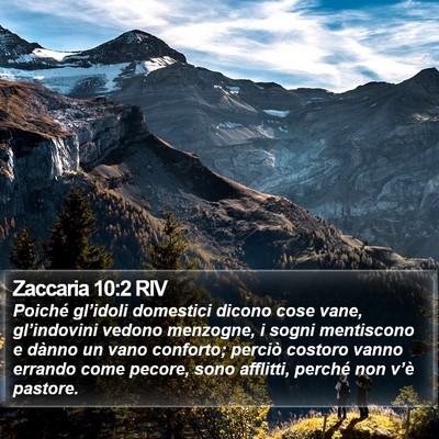 Zaccaria 10:2 RIV Bible Verse Image