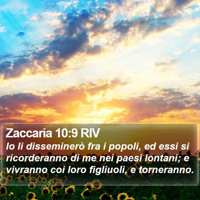 Zaccaria 10:9 RIV Bible Verse Image