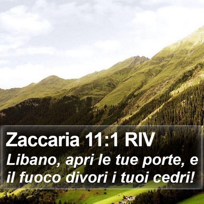 Zaccaria 11:1 RIV Bible Verse Image