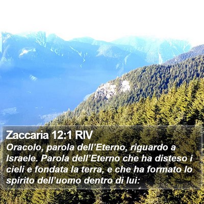 Zaccaria 12:1 RIV Bible Verse Image